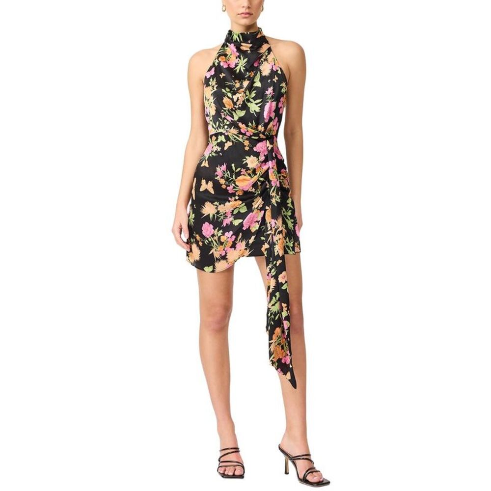Elliat Womens T Tess Halter Mini Dress, Black